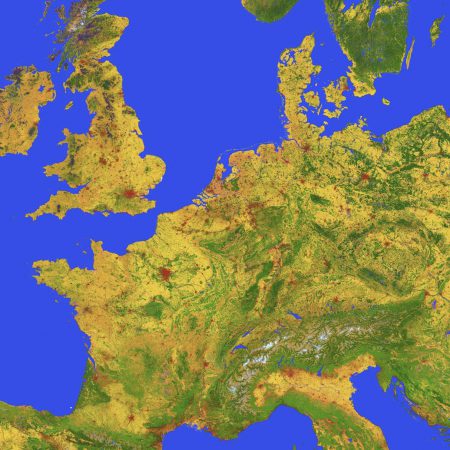 Mapa Europy opracowana przez Polaków dla ESA. Rys. CBK PAN